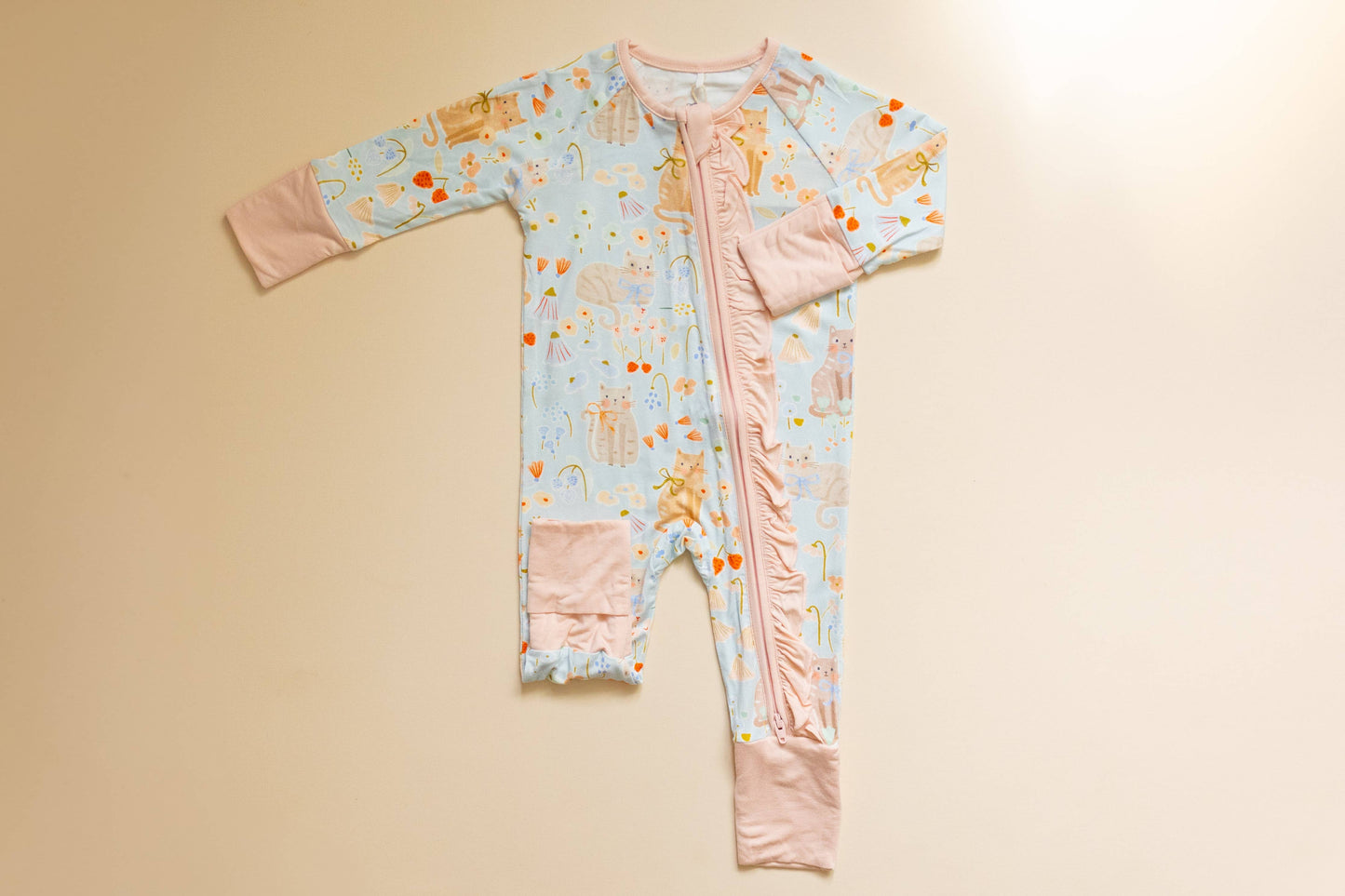 Kitty Meadow Bamboo Romper