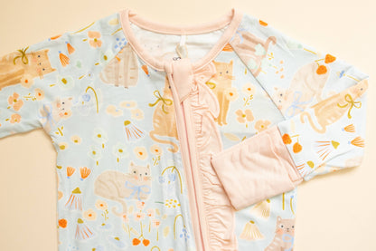 Kitty Meadow Bamboo Romper