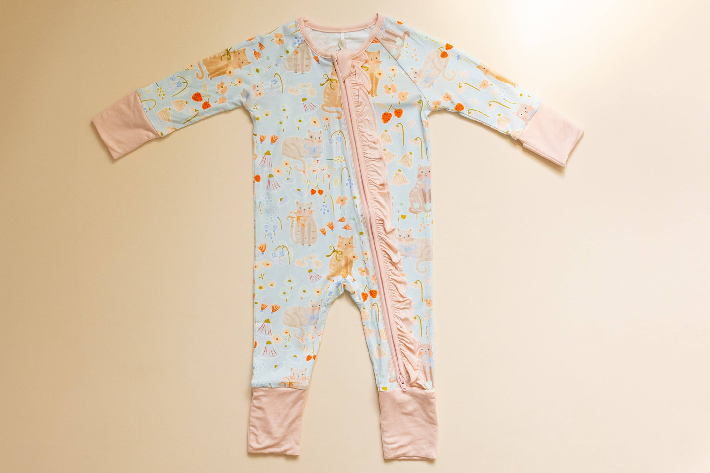 Kitty Meadow Bamboo Romper