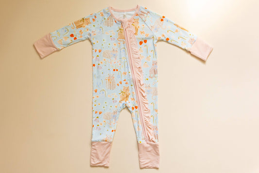 Kitty Meadow Bamboo Romper
