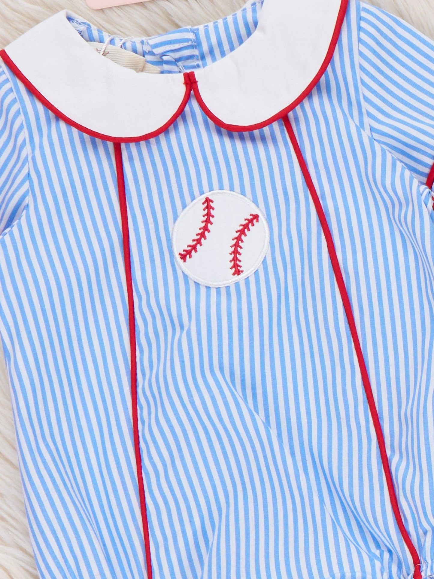 Dugout Ball Striped Embroidered Bubble