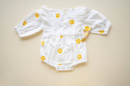 Yellow Daisy Romper Dress