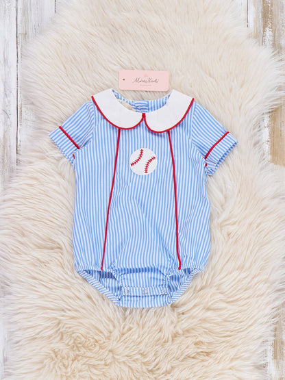Dugout Ball Striped Embroidered Bubble