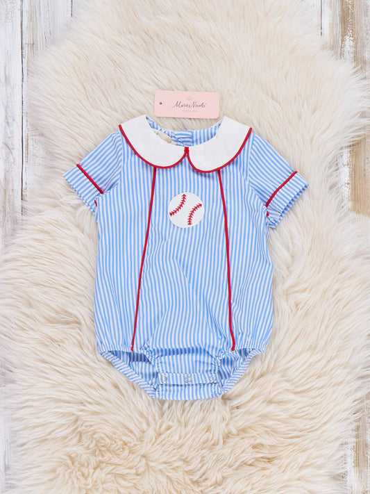 Dugout Ball Striped Embroidered Bubble