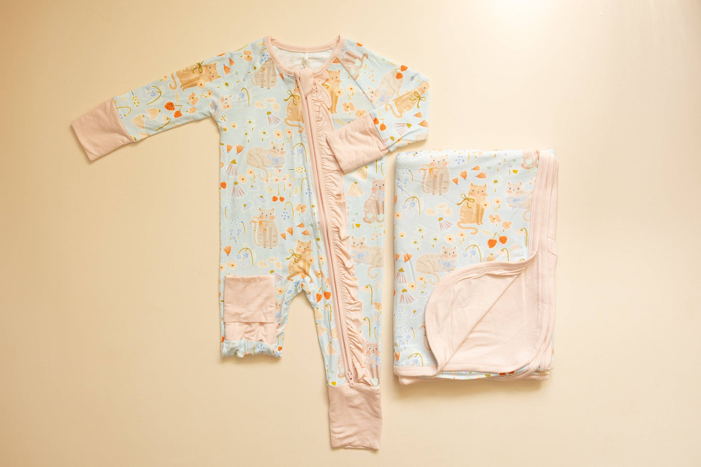 Kitty Meadow Bamboo Romper
