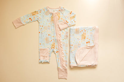 Kitty Meadow Bamboo Romper